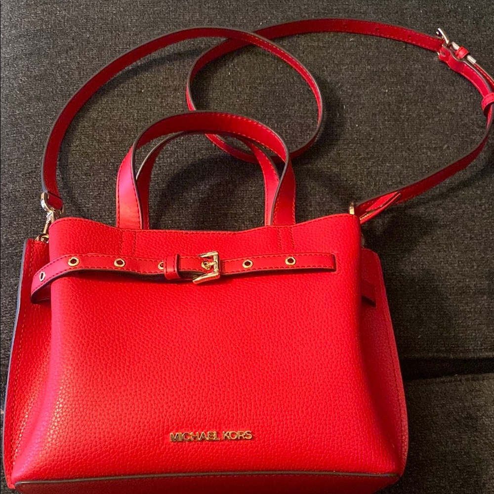 Michael Kors Red Leather Handbag